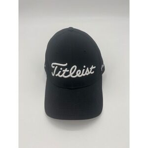 Titleist Pro V1 Black Mesh Flex Fit Golf Hat Cap Size L XL